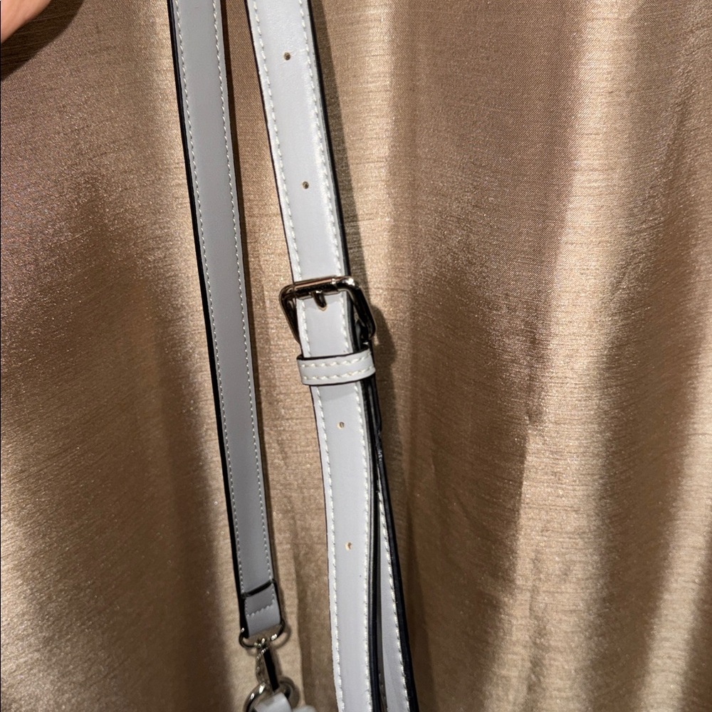 VONI LOS ANGELES gray color shoulder bag purse zip closure med size adjustable - Picture 11 of 17
